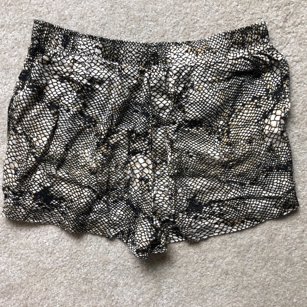 Pre-Loved Snake Skin Print Shorts
